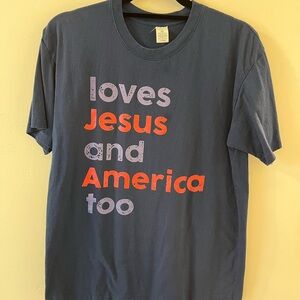 Navy Graphic T-Shirt with Bold Text